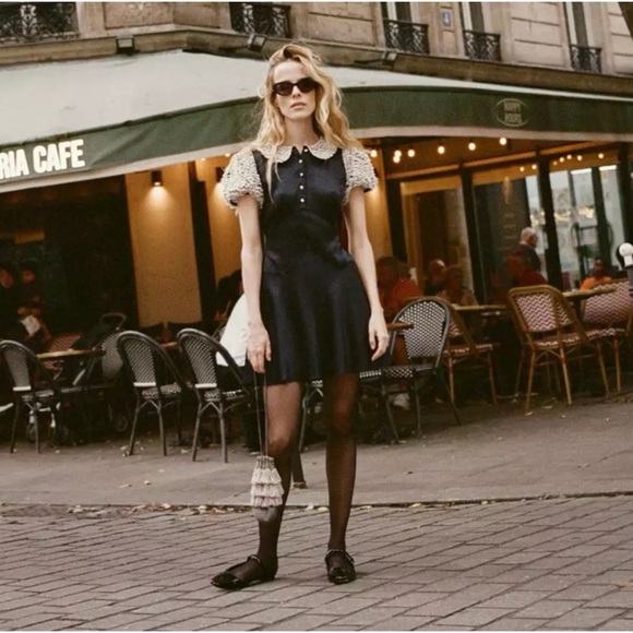 Dôen Miranda Mini Dress in Black Satin Medium - Picture 4 of 14